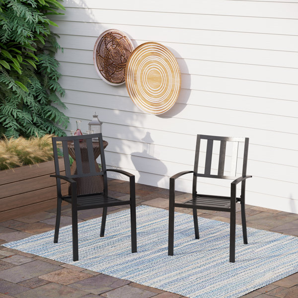 Blue Elephant Leigh Stacking Patio Dining Armchair Reviews Wayfair